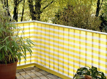 Filet jaune et blanc de HDPE de balcon d'ombre avec l'OEM résistant UV